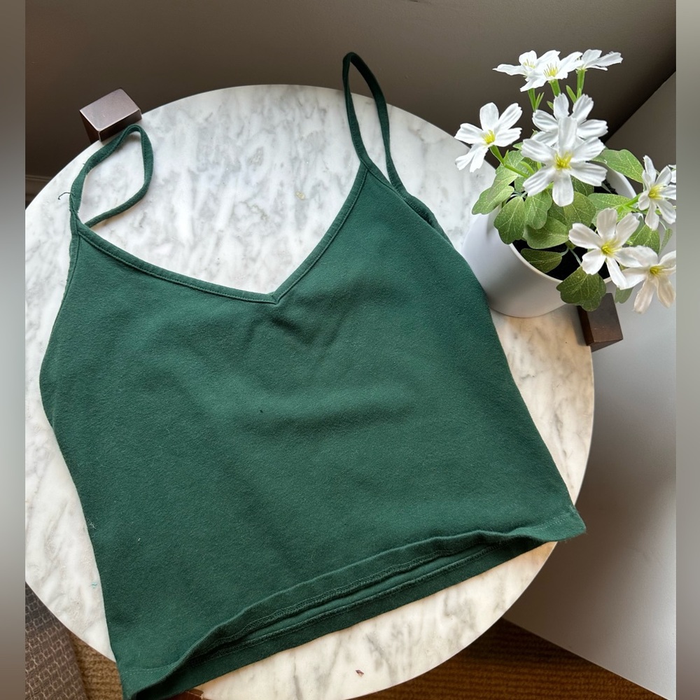 Brandy Melville John galt Forest green tank top, one size fits xs-s
